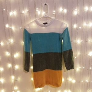 Colorblock Kids Sweater Dress
